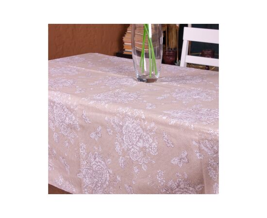 Скатерть MirSon Рогожа №207 Cream Flowers 130x260 см (2200006738022), изображение 3 Скатерть MirSon Рогожа №207 Cream Flowers 130x260 см (2200006738022), изображение 3