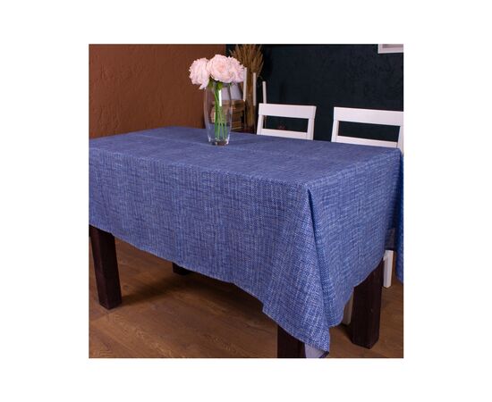 Скатертина MirSon Рогожа №209 Blue Binding 130x180 см (2200006738107)