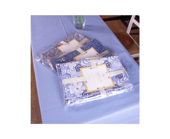 Скатерть MirSon Рогожа №217 Blue Patterns 130x180 см (2200006738503), изображение 4 Скатерть MirSon Рогожа №217 Blue Patterns 130x180 см (2200006738503), изображение 4
