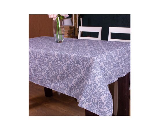 Скатертина MirSon Рогожа №217 Blue Patterns 130x300 см (2200006738534)
