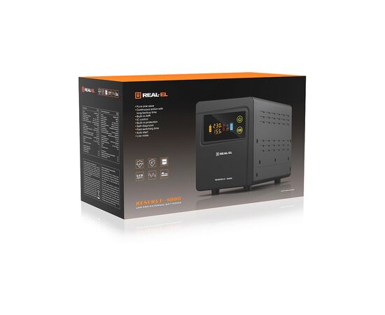 Источник бесперебойного питания REAL-EL RESERVE-1000 (EL122100004), изображение 10 Источник бесперебойного питания REAL-EL RESERVE-1000 (EL122100004), изображение 10