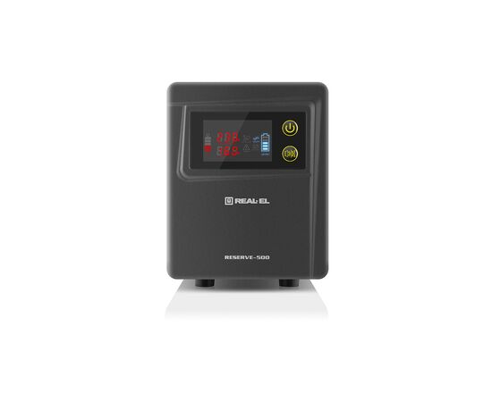 Источник бесперебойного питания REAL-EL RESERVE-500 (EL122100003), изображение 2 Источник бесперебойного питания REAL-EL RESERVE-500 (EL122100003), изображение 2