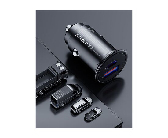 Зарядное устройство Vyvylabs Round Dot Dual Fast Charge Car Charger 65W A+C Black (VJY65B-01), изображение 4 Зарядное устройство Vyvylabs Round Dot Dual Fast Charge Car Charger 65W A+C Black (VJY65B-01), изображение 4