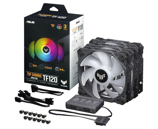 Кулер до корпусу ASUS TUF Gaming TF120 ARGB (90DA0030-B09030), зображення 7 Кулер до корпусу ASUS TUF Gaming TF120 ARGB (90DA0030-B09030), зображення 7
