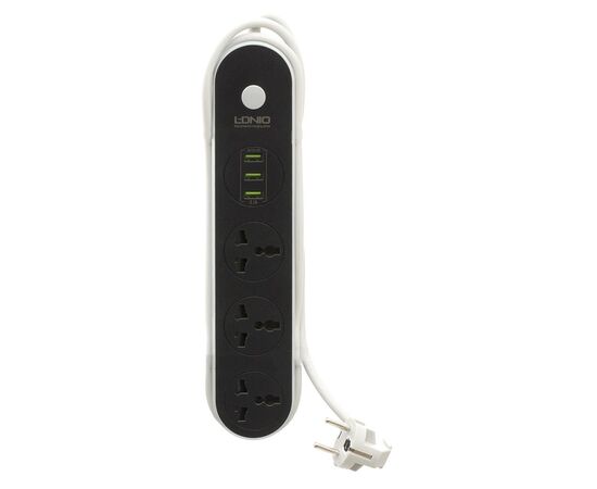 Сетевой фильтр питания LDNIO SC3301, 3 роз+3USB (SC3301)
