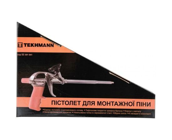 Пистолет для монтажной пены Tekhmann тефлон Prof 325 мм (53301027), изображение 2 Пистолет для монтажной пены Tekhmann тефлон Prof 325 мм (53301027), изображение 2