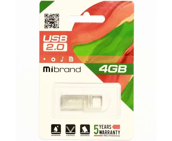USB флеш накопитель Mibrand 4GB Shark Silver USB 2.0 (MI2.0/SH4U4S), изображение 2 USB флеш накопитель Mibrand 4GB Shark Silver USB 2.0 (MI2.0/SH4U4S), изображение 2
