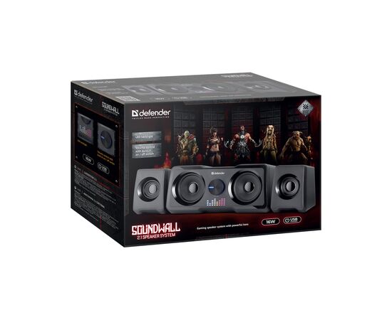 Акустична система Defender Soundwall USB Black (65214), зображення 4 Акустична система Defender Soundwall USB Black (65214), зображення 4