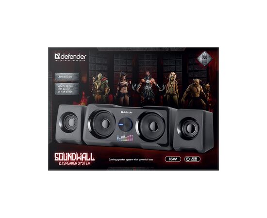 Акустична система Defender Soundwall USB Black (65214), зображення 5 Акустична система Defender Soundwall USB Black (65214), зображення 5
