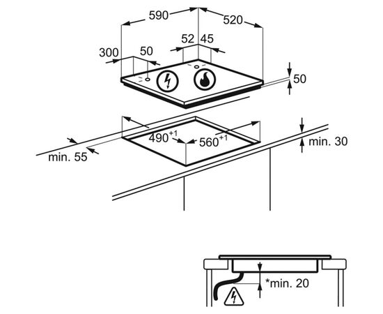 Варочная поверхность AEG HD634170NB, изображение 8 Варочная поверхность AEG HD634170NB, изображение 8