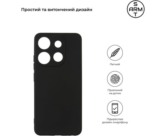 Чехол для мобильного телефона Armorstandart Matte Slim Fit TECNO Spark Go 2023 (BF7) Camera cover Black (ARM67169), изображение 2 Чехол для мобильного телефона Armorstandart Matte Slim Fit TECNO Spark Go 2023 (BF7) Camera cover Black (ARM67169), изображение 2