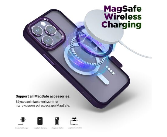 Чехол для мобильного телефона Armorstandart Unit MagSafe Apple iPhone 11 Purple (ARM68875), изображение 3 Чехол для мобильного телефона Armorstandart Unit MagSafe Apple iPhone 11 Purple (ARM68875), изображение 3