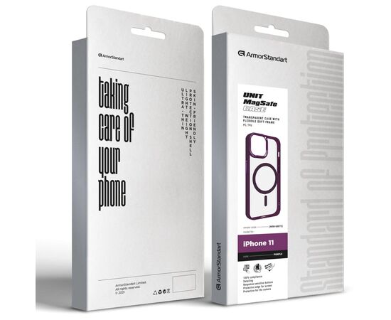 Чехол для мобильного телефона Armorstandart Unit MagSafe Apple iPhone 11 Purple (ARM68875), изображение 6 Чехол для мобильного телефона Armorstandart Unit MagSafe Apple iPhone 11 Purple (ARM68875), изображение 6