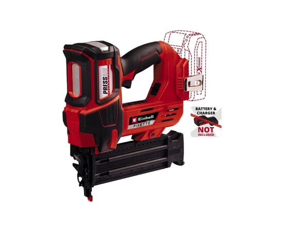 Гвоздезабиватель Einhell FIXETTO 18/50 N, PXC, 18В, 500 цвяхів (50мм), LED (без АКБ і ЗП) (4257795)