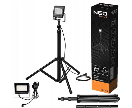 Прожектор Neo Tools алюминий, 220 В, 30Вт, 2700 люмен, SMD LED, кабель 3 м с вил (99-059), изображение 3 Прожектор Neo Tools алюминий, 220 В, 30Вт, 2700 люмен, SMD LED, кабель 3 м с вил (99-059), изображение 3