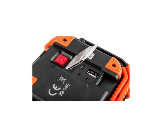 Прожектор Neo Tools аккумулятор, 2600мАч, 3.7 Li-ion, 10 Вт + 3 Вт, 750+ 250 люм (99-040), изображение 3 Прожектор Neo Tools аккумулятор, 2600мАч, 3.7 Li-ion, 10 Вт + 3 Вт, 750+ 250 люм (99-040), изображение 3