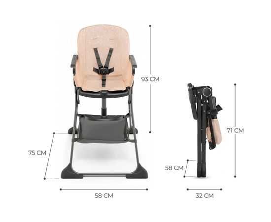 Стульчик для кормления Kinderkraft Foldee Pink (5902533922451), изображение 8 Стульчик для кормления Kinderkraft Foldee Pink (5902533922451), изображение 8