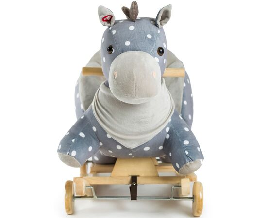 Качалка дитяча Kinderkraft Конячка з колесами Gray (5902533908134), зображення 2 Качалка дитяча Kinderkraft Конячка з колесами Gray (5902533908134), зображення 2