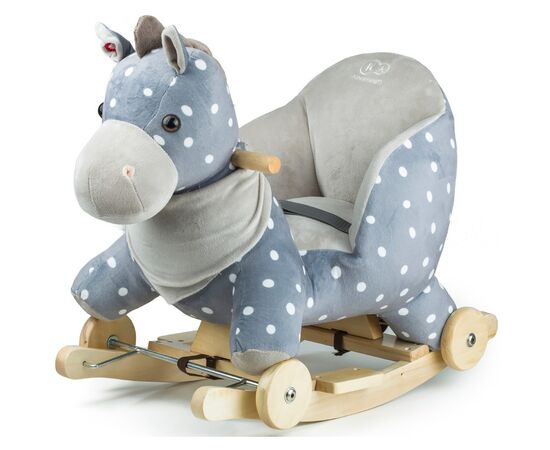 Качалка дитяча Kinderkraft Конячка з колесами Gray (5902533908134)