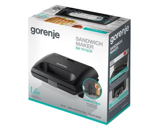Сэндвичница Gorenje SM 703 GCB, изображение 2 Сэндвичница Gorenje SM 703 GCB, изображение 2