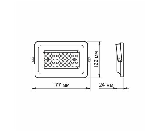 Прожектор Videx LED  30W 5000K 220V (VL-F2e-305W), изображение 4 Прожектор Videx LED  30W 5000K 220V (VL-F2e-305W), изображение 4