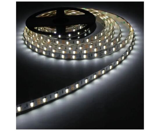 Светодиодная лента LED-STIL 2700-6500K 12 Вт/м 5050 60 діодів IP33 12 Вольт 1200 lm двокольорова (DFP5050WW-60P-IP20-2W), изображение 3 Светодиодная лента LED-STIL 2700-6500K 12 Вт/м 5050 60 діодів IP33 12 Вольт 1200 lm двокольорова (DFP5050WW-60P-IP20-2W), изображение 3