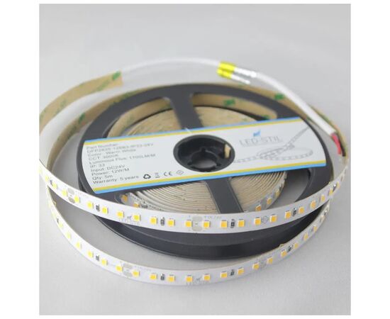 Светодиодная лента LED-STIL 3000K 12 Вт/м 2835 128 діодів IP33 24 Вольта 1700 lm тепле світло (DFP2835-128B3-IP33-24V), изображение 4 Светодиодная лента LED-STIL 3000K 12 Вт/м 2835 128 діодів IP33 24 Вольта 1700 lm тепле світло (DFP2835-128B3-IP33-24V), изображение 4