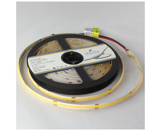 Светодиодная лента LED-STIL 3000K 9 Вт/м COB 480 діодів IP33 24 Вольта 900 lm тепле світло (UC3-24-480-8-90), изображение 3 Светодиодная лента LED-STIL 3000K 9 Вт/м COB 480 діодів IP33 24 Вольта 900 lm тепле світло (UC3-24-480-8-90), изображение 3