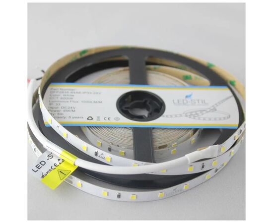 Светодиодная лента LED-STIL 6000K 6 Вт/м 2835 64 діода IP33 24 Вольта 1000 lm холодне світло (DFP2835-64A6-IP33-24V), изображение 3 Светодиодная лента LED-STIL 6000K 6 Вт/м 2835 64 діода IP33 24 Вольта 1000 lm холодне світло (DFP2835-64A6-IP33-24V), изображение 3