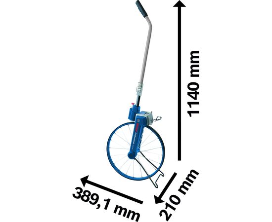 Рулетка Bosch Professional курвиметр GWM 40 D колеса (объем) 389.1мм (1.22м) (0.601.074.100), изображение 6 Рулетка Bosch Professional курвиметр GWM 40 D колеса (объем) 389.1мм (1.22м) (0.601.074.100), изображение 6