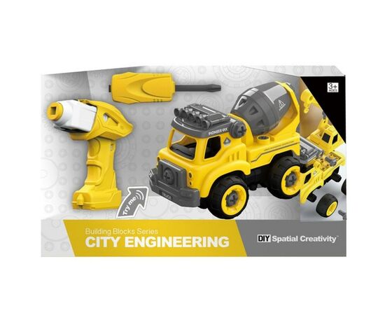 Конструктор Diy Spatial Creativity Бетономешалка с электродвигателем (CJ-1365051), изображение 5 Конструктор Diy Spatial Creativity Бетономешалка с электродвигателем (CJ-1365051), изображение 5