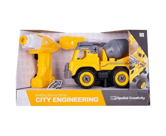 Конструктор Diy Spatial Creativity Бетономешалка с электродвигателем (CJ-1365051)