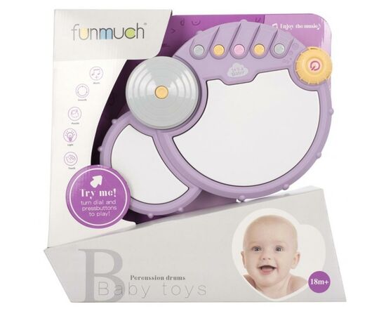 Развивающая игрушка Funmuch Барабан со световыми эффектами (FM777-4), изображение 2