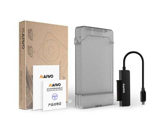 Адаптер Maiwo USB3.1 GEN1 TypeC to HDD 2,5" SATA/SSD black (K104G2 black), изображение 7 Адаптер Maiwo USB3.1 GEN1 TypeC to HDD 2,5" SATA/SSD black (K104G2 black), изображение 7