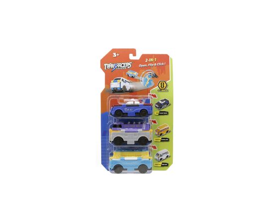 Машина TransRacers 2 в 1 Городской транспорт, 3 шт (YW463879)