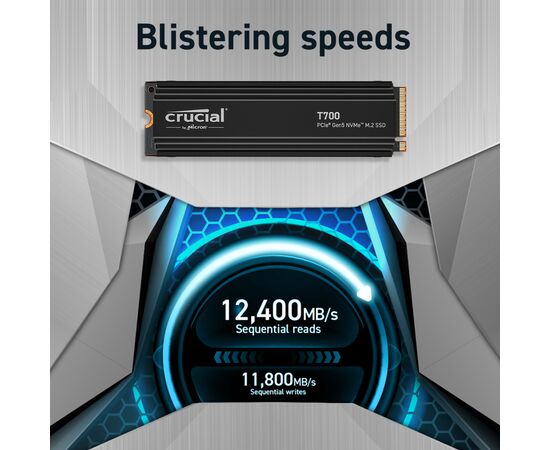 Накопитель SSD M.2 2280 2TB T700 Micron (CT2000T700SSD5), изображение 3 Накопитель SSD M.2 2280 2TB T700 Micron (CT2000T700SSD5), изображение 3