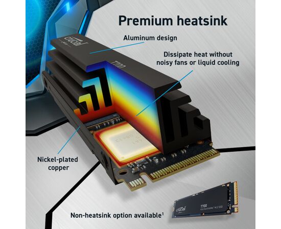 Накопитель SSD M.2 2280 2TB T700 Micron (CT2000T700SSD5), изображение 4 Накопитель SSD M.2 2280 2TB T700 Micron (CT2000T700SSD5), изображение 4