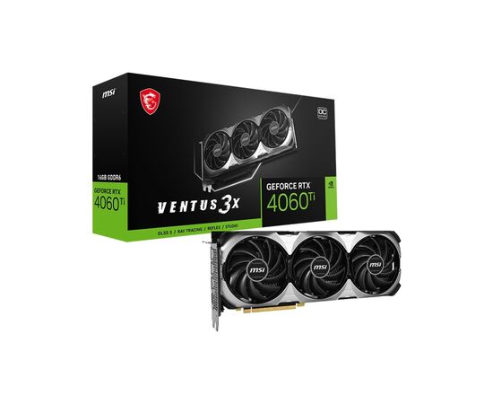 Видеокарта MSI GeForce RTX4060Ti 16Gb VENTUS 3X OC (RTX 4060 Ti VENTUS 3X 16G OC), изображение 5 Видеокарта MSI GeForce RTX4060Ti 16Gb VENTUS 3X OC (RTX 4060 Ti VENTUS 3X 16G OC), изображение 5