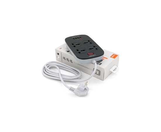 Сетевой фильтр питания LDNIO SC4407, 3 роз+4USB (SC4407), изображение 2 Сетевой фильтр питания LDNIO SC4407, 3 роз+4USB (SC4407), изображение 2