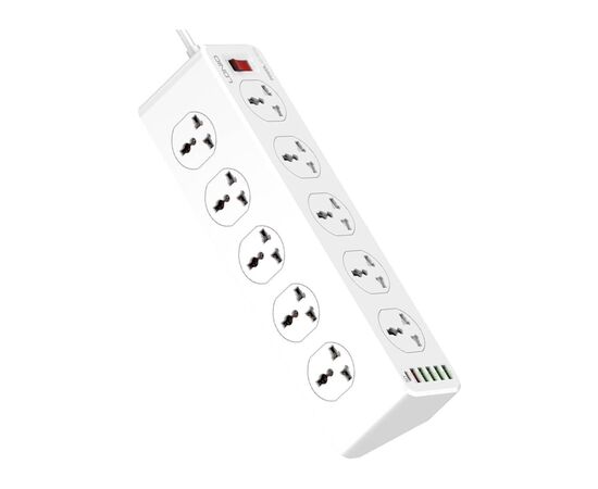Сетевой фильтр питания LDNIO SC10610, 5роз + 3USB (SC10610), изображение 2 Сетевой фильтр питания LDNIO SC10610, 5роз + 3USB (SC10610), изображение 2
