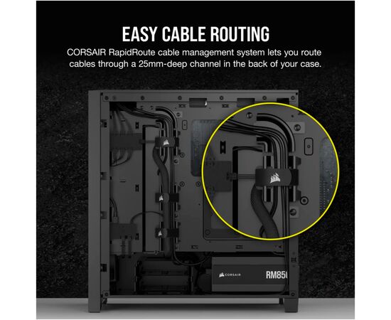 Корпус Corsair iCUE 4000D RGB Airflow Black (CC-9011240-WW), изображение 5 Корпус Corsair iCUE 4000D RGB Airflow Black (CC-9011240-WW), изображение 5