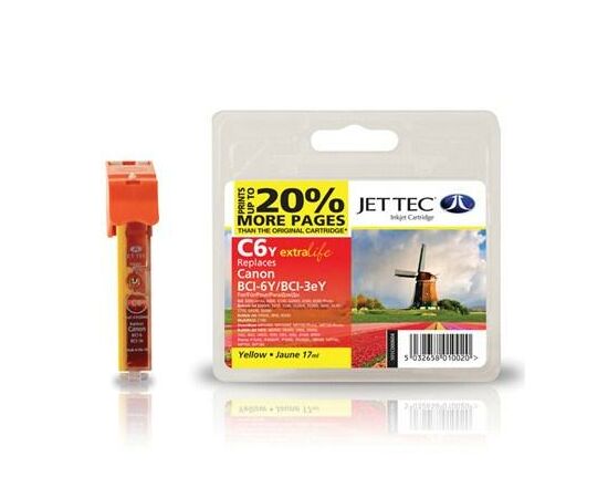 Картридж Jet Tec CANON BCI-3/BCI-6 Yellow (110C000604)