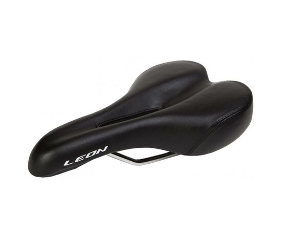 Седло Velotrade с отверстием 270*146 черный K.San YBT-6556 c logo LEON (SAD-340)