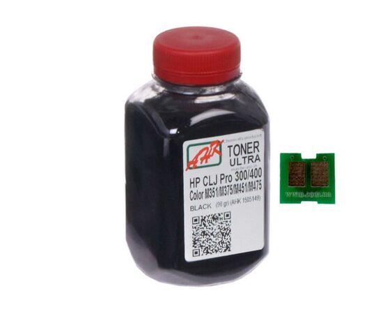 Тонер HP CLJ Pro 300/400/M475, 90г Black +chip AHK (1505161)
