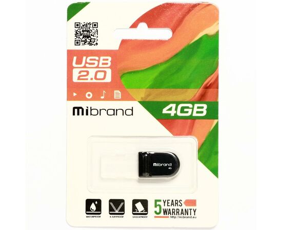 USB флеш накопитель Mibrand 4GB Scorpio Black USB 2.0 (MI2.0/SC4M3B), изображение 2 USB флеш накопитель Mibrand 4GB Scorpio Black USB 2.0 (MI2.0/SC4M3B), изображение 2