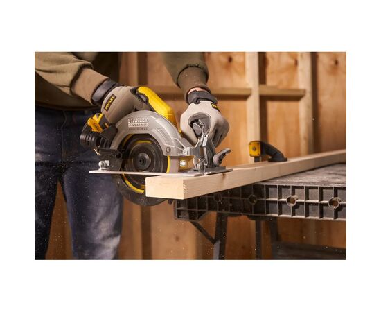 Дисковая пила Stanley FatMax,18В(V20)Li-Ion,2x4Ah, 5000 об/мин, кейс, 10,71кг (SFMCS550M2K), изображение 10