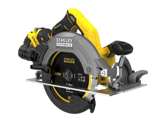 Дисковая пила Stanley FatMax,18В(V20)Li-Ion,2x4Ah, 5000 об/мин, кейс, 10,71кг (SFMCS550M2K), изображение 2