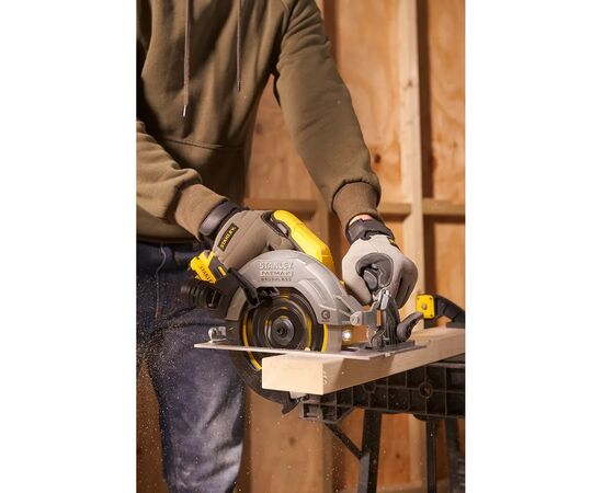 Дисковая пила Stanley FatMax,18В(V20)Li-Ion,2x4Ah, 5000 об/мин, кейс, 10,71кг (SFMCS550M2K), изображение 5