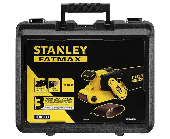 Шлифовальная машина Stanley FatMax, 1010W, размер ленты 533х76 мм, 3.5 кг (FMEW204K), изображение 5 Шлифовальная машина Stanley FatMax, 1010W, размер ленты 533х76 мм, 3.5 кг (FMEW204K), изображение 5