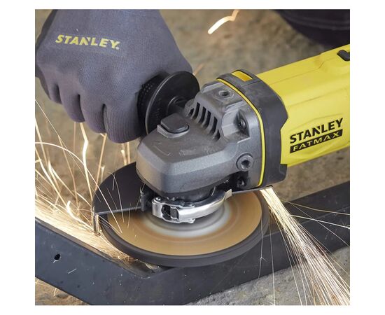 Шлифовальная машина Stanley FatMax, Li-Ion 18V, 2x4Ah, 9000 об/мин, d=125 мм, 2.66кг, кейс (SFMCG400M2K), изображение 6 Шлифовальная машина Stanley FatMax, Li-Ion 18V, 2x4Ah, 9000 об/мин, d=125 мм, 2.66кг, кейс (SFMCG400M2K), изображение 6